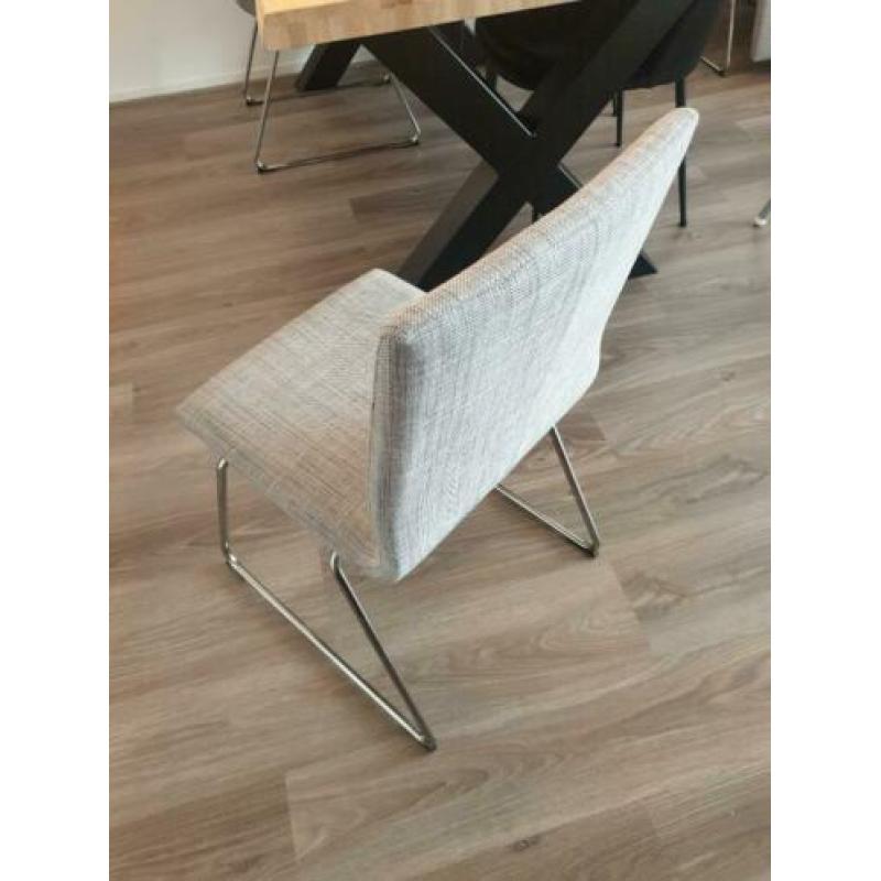 Eetkamerstoelen grijs 4x