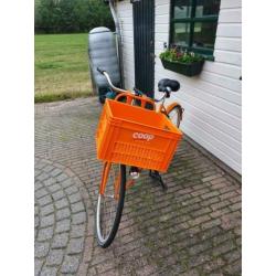 Nette oranje Tulpfietsen damesfiets, 56 cm, inclusief krat