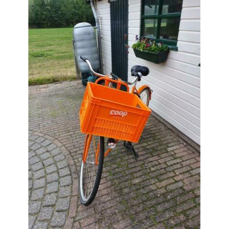Nette oranje Tulpfietsen damesfiets, 56 cm, inclusief krat