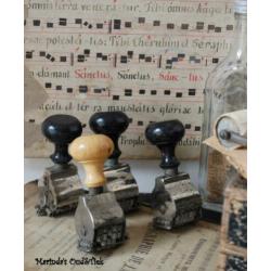 brocante oude datum stempels / stempel 17,50 euro per stuk