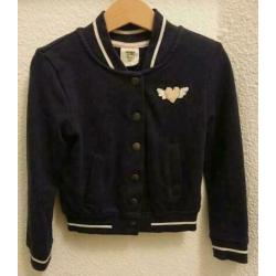 Vest jasje maat 98-104 blauw meisje