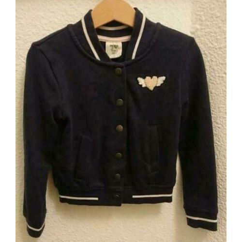 Vest jasje maat 98-104 blauw meisje