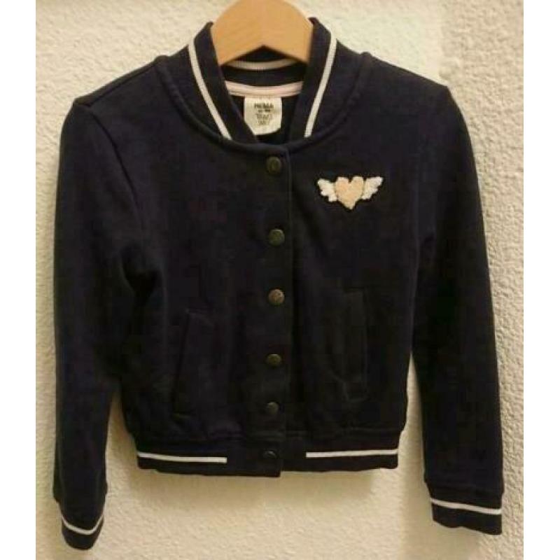 Vest jasje maat 98-104 blauw meisje