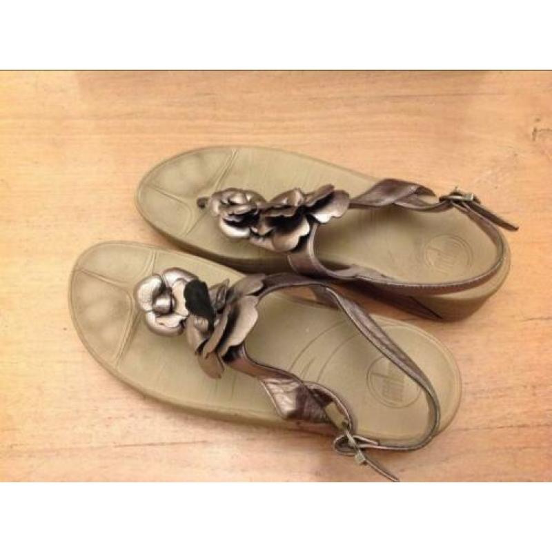 FITFLOP, slipper,sandaal,grijs,zilver,mt 40