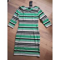 Smashed Lemon jurk streep groen