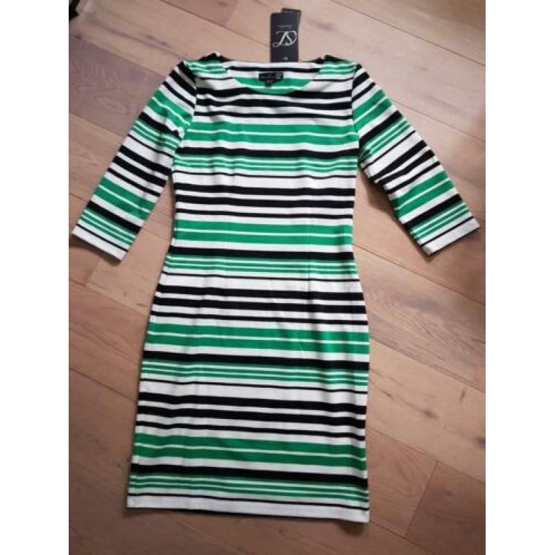 Smashed Lemon jurk streep groen