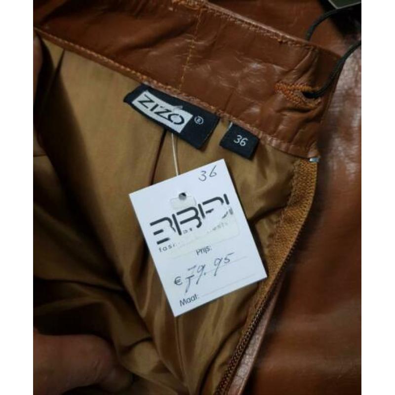 Leren rok ZiZo , nieuw, maat 34 en 36
