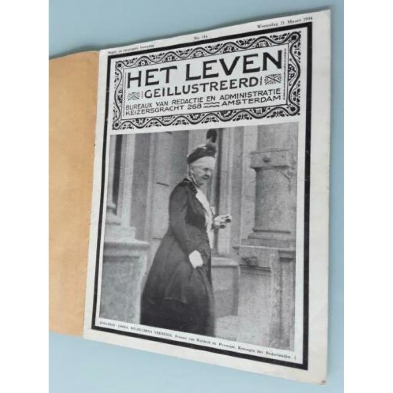 1934 "HET LEVEN geïllustreerd" : overlijden koningin Emma !!