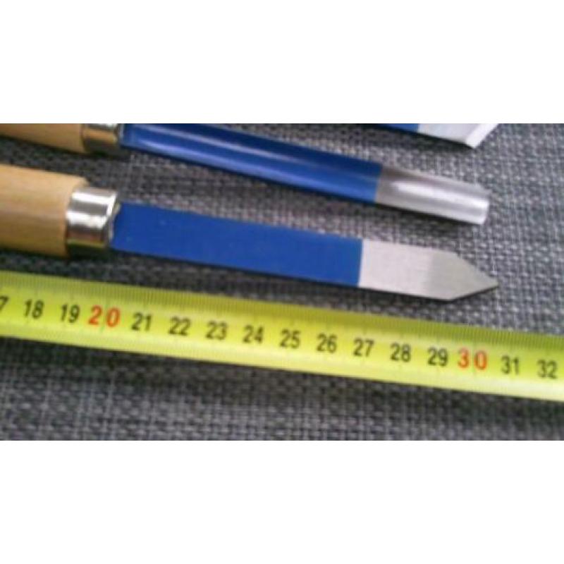 Hout draaibank beitels / gutsen nieuwe set