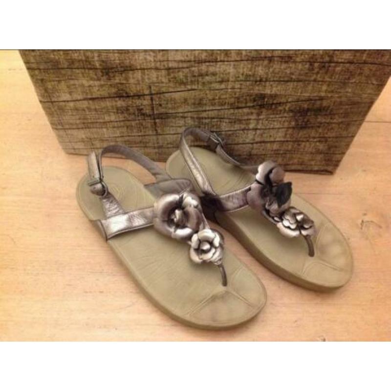 FITFLOP, slipper,sandaal,grijs,zilver,mt 40