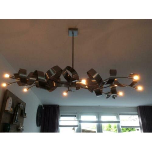 Mooie RVS lamp voor boven eettafel
