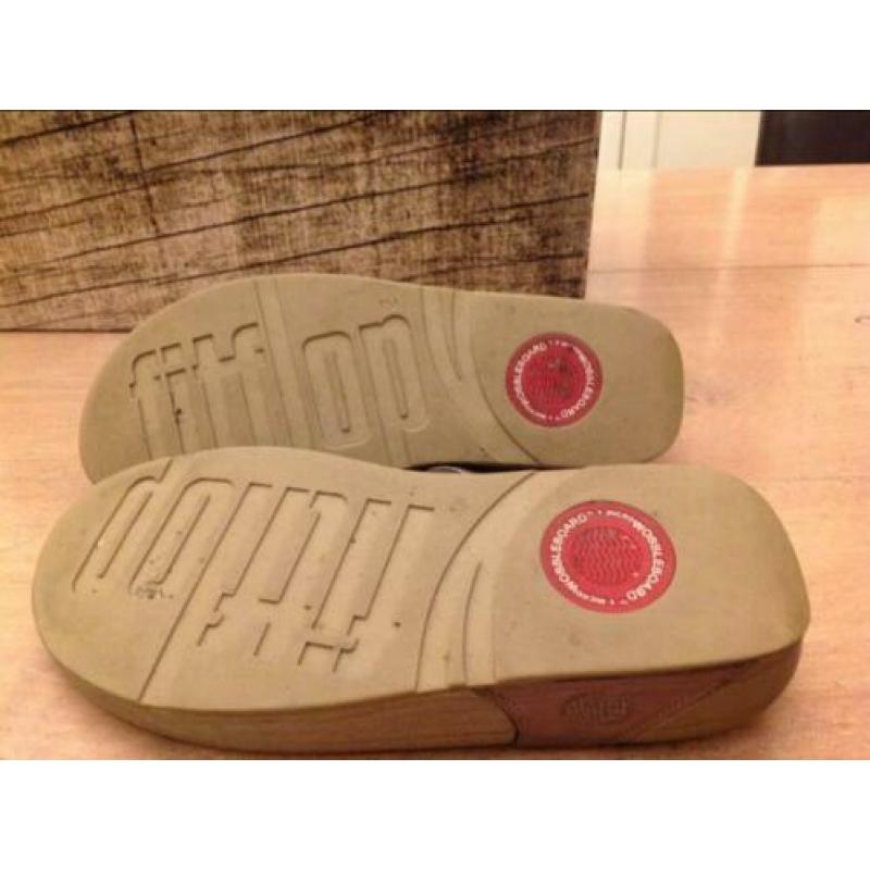 FITFLOP, slipper,sandaal,grijs,zilver,mt 40