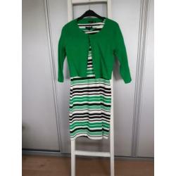 Smashed Lemon jurk streep groen
