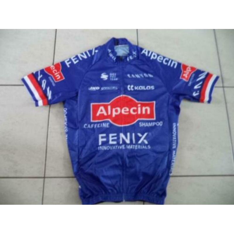 wielertrui replica Alpecin- Fenix met Ned.Kamp. strepen