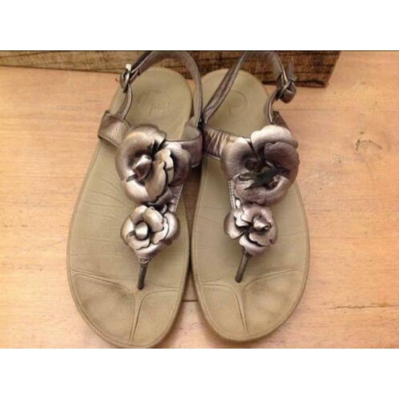 FITFLOP, slipper,sandaal,grijs,zilver,mt 40