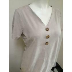Esprit beige ecru jurkje suède achtig m