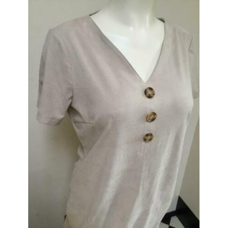 Esprit beige ecru jurkje suède achtig m