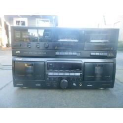 2 Cassettedecks Teac en JVC