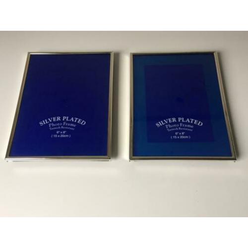 Fotolijsten Silver Plated 15x20 cm (2 stuks) *PRIMA STAAT!*