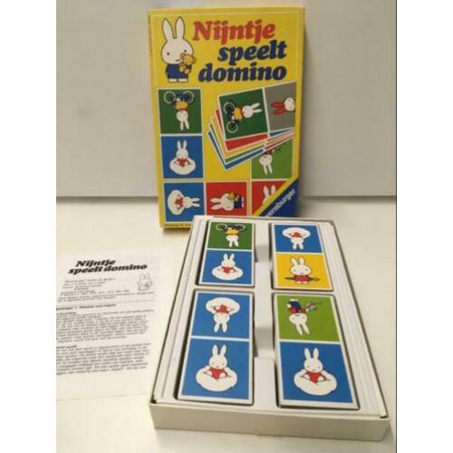 Nijntje speelt domino in doos