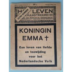 1934 "HET LEVEN geïllustreerd" : overlijden koningin Emma !!