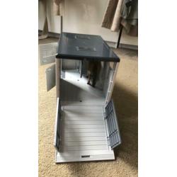 Paardentrailer met paard 44 x 22 cm