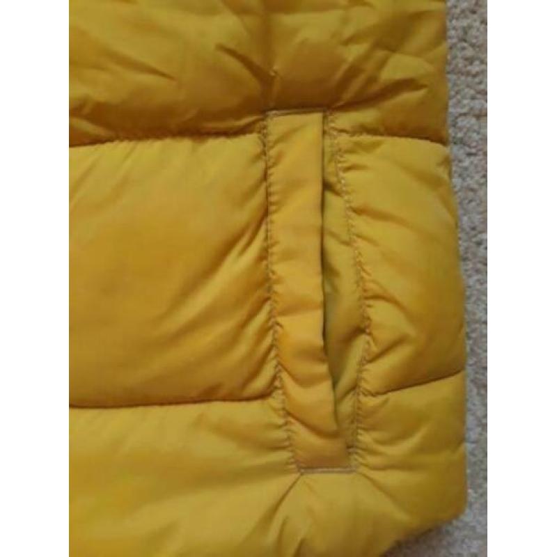 NIEUW gele BODYWARMER BODY WARMER capuchon 110 116