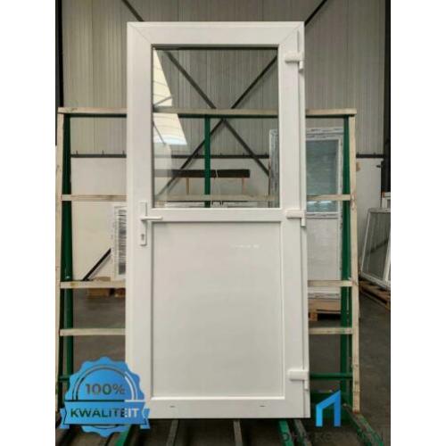 PREMIUM KWALITEIT KUNSTSTOF DEUR KOZIJN 98x215 HALF GLAS