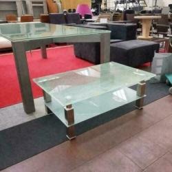 Glazen salontafel Crackle glas 110x70 cm, KSB Breda OT391