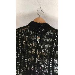 Kanten top maat S/M minkpink