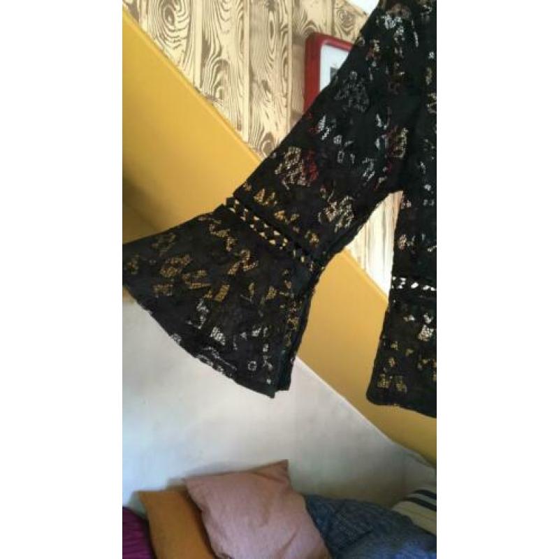 Kanten top maat S/M minkpink