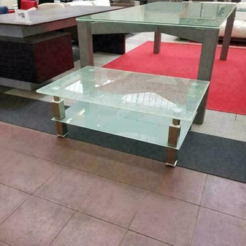 Glazen salontafel Crackle glas 110x70 cm, KSB Breda OT391