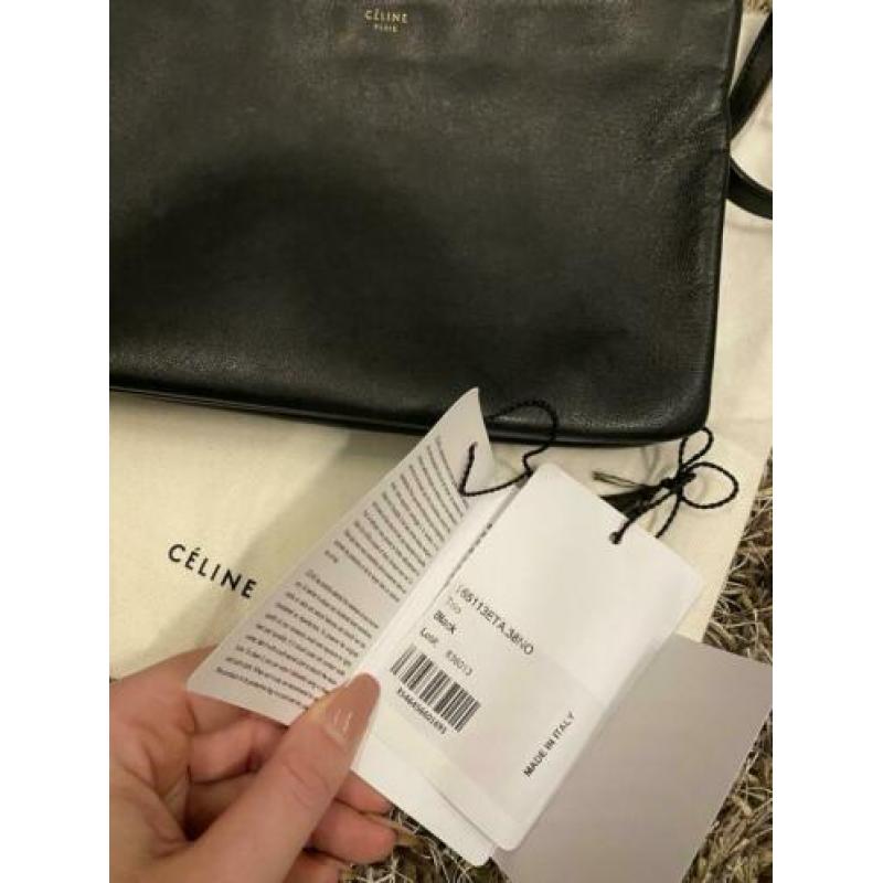 Celine trio bag - zwart met goud