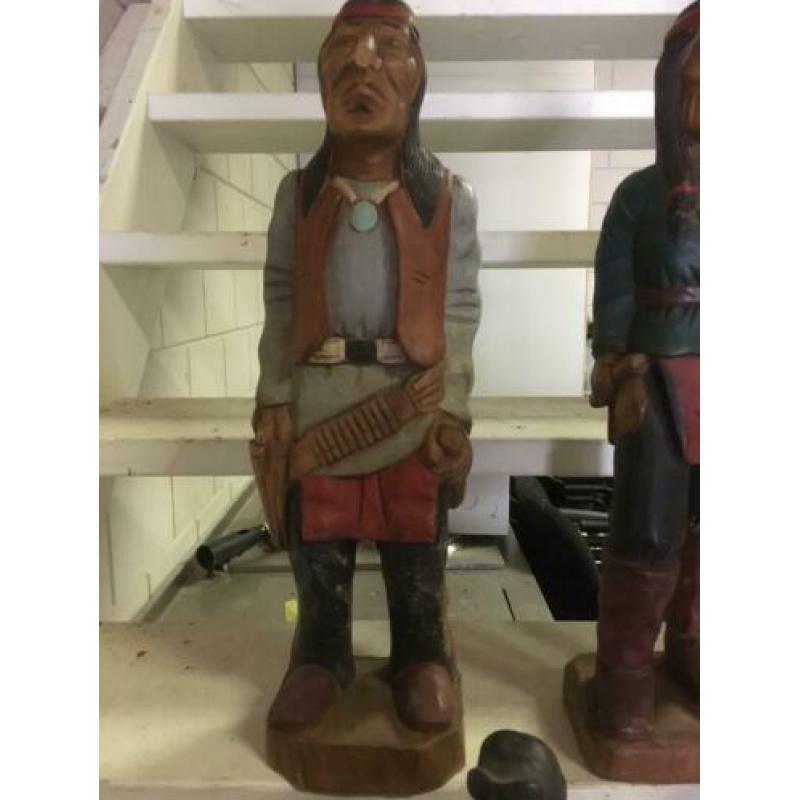 Prachtige houten indianen beelden