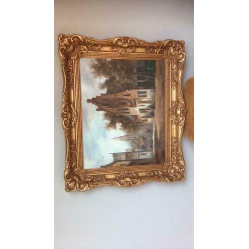 Klassiek schilderij gesigneerd