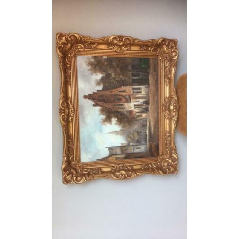 Klassiek schilderij gesigneerd