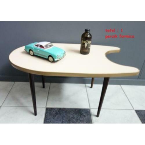 verschillende formica kleuren 50's retro look bijzet tafel