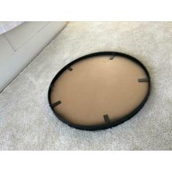 Ronde Spiegel Metaal Zwart “Lauren” Ø56cm
