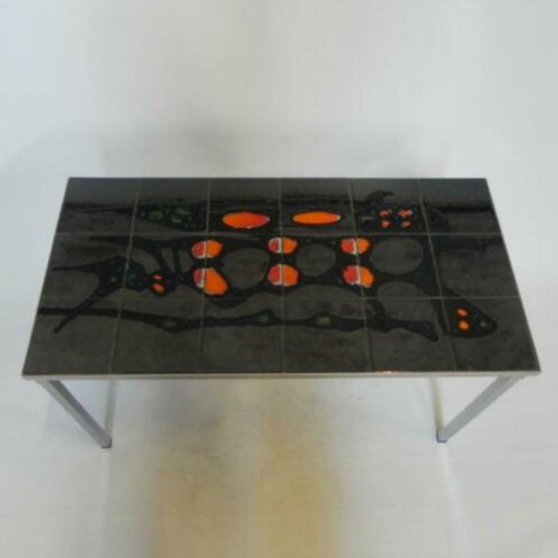 Vintage Belarti tegeltafel met 18 tegels