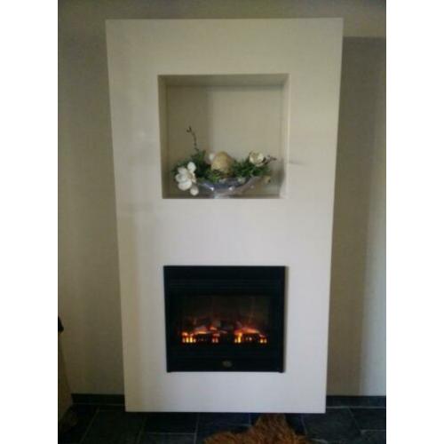 Electrice (inbouw) haard met ombouw