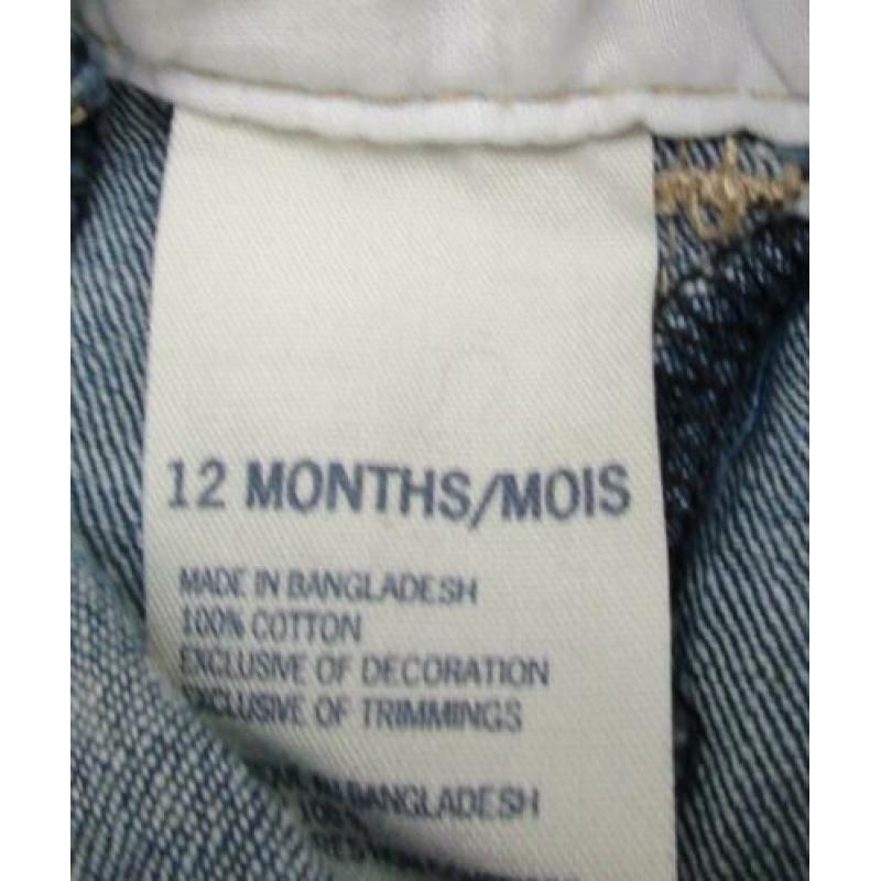 jeans tuinbroekje maat 80