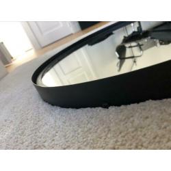 Ronde Spiegel Metaal Zwart “Lauren” Ø56cm