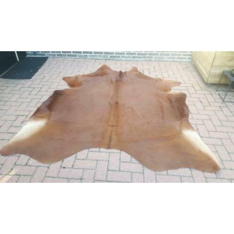 Koeienhuid groot! Nieuw! Cognac bruin koeienkleed koe huid