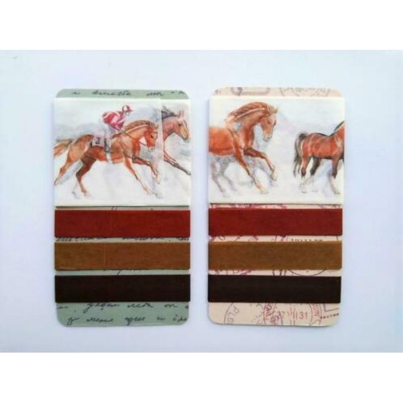 Paard Washi Tape SAMPLES - 55cm x 4 designs