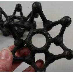 Midcentury metalen kaarsenstandaards deens design, gemaakt i