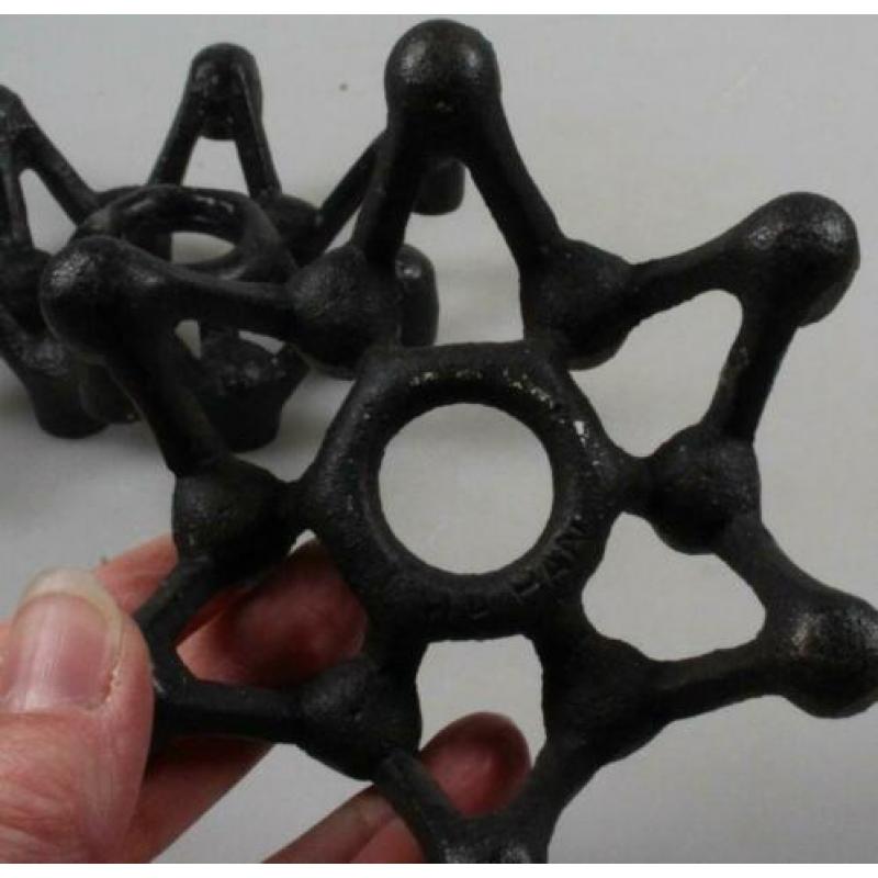 Midcentury metalen kaarsenstandaards deens design, gemaakt i
