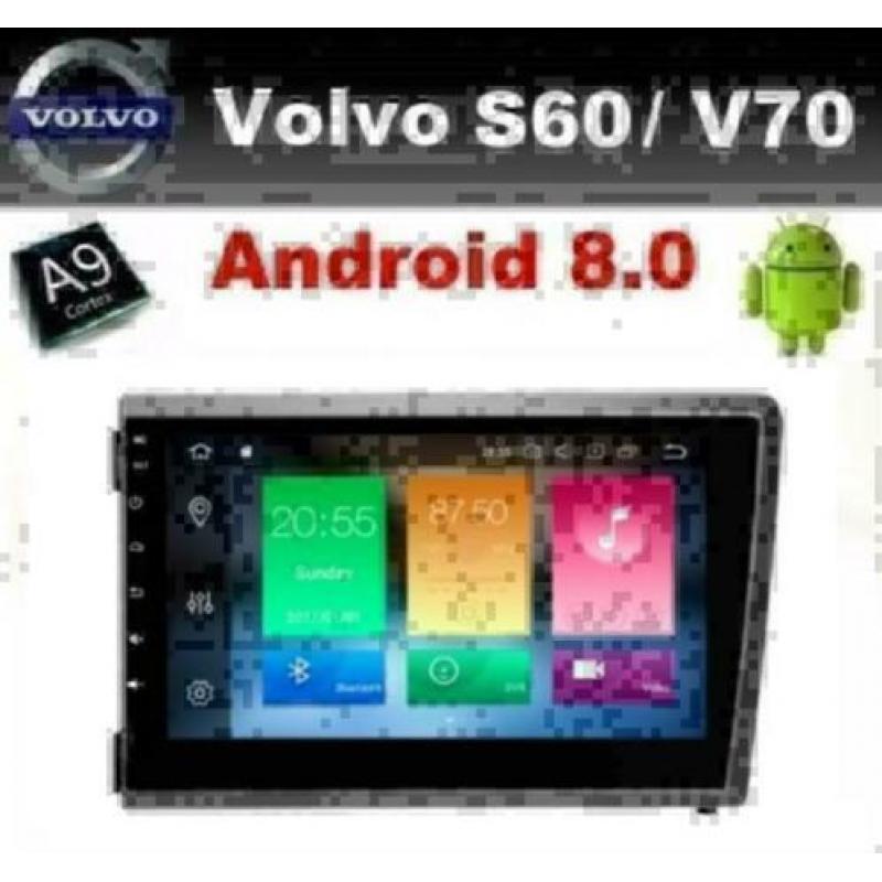 Volvo XC70 S60 V70 android 8.0 radio navigatie wifi dab+ usb