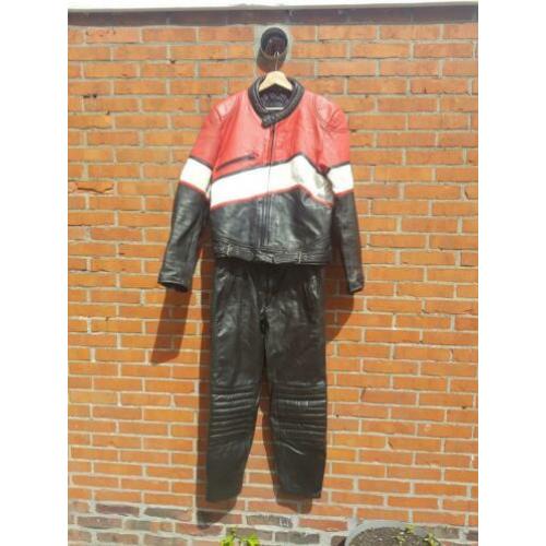 Leren motorpak motorjas motorbroek leer maat 54 (dames 42)