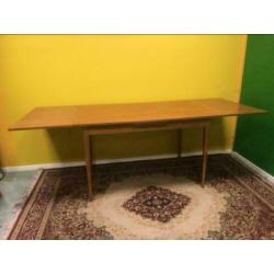 V_ tafel eettafel vintage uitschuifbaar