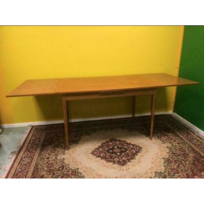 V_ tafel eettafel vintage uitschuifbaar